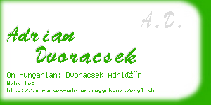 adrian dvoracsek business card